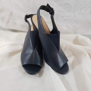 Alfani Step n Flex Navy Peep Toe Heels